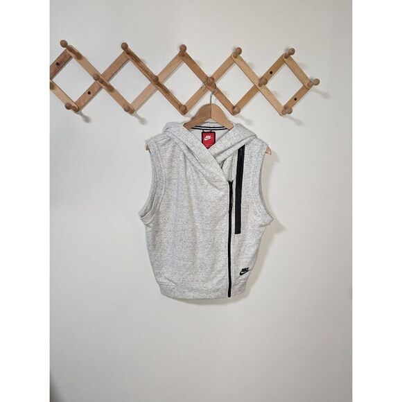 Nike Tech Fleece Vest Women's Hoodie Light Gray - Size S - Picture 1 of 9